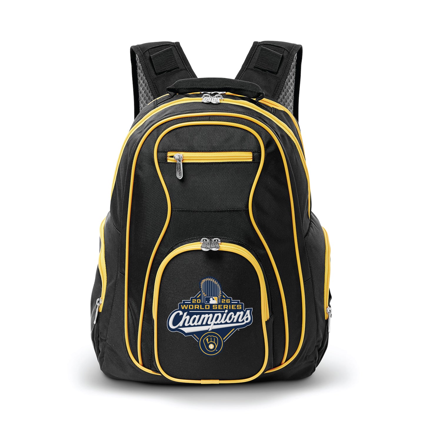 2026 Brewers World Series Champions Premium Laptop Backpack -Yellow Trim