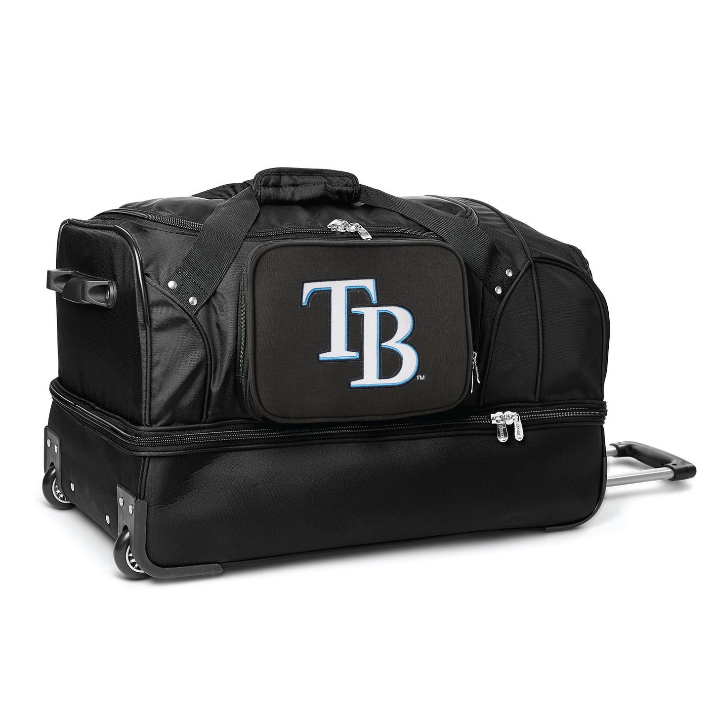 Tampa Bay Rays 27" Black Rolling Drop Bottom Duffel