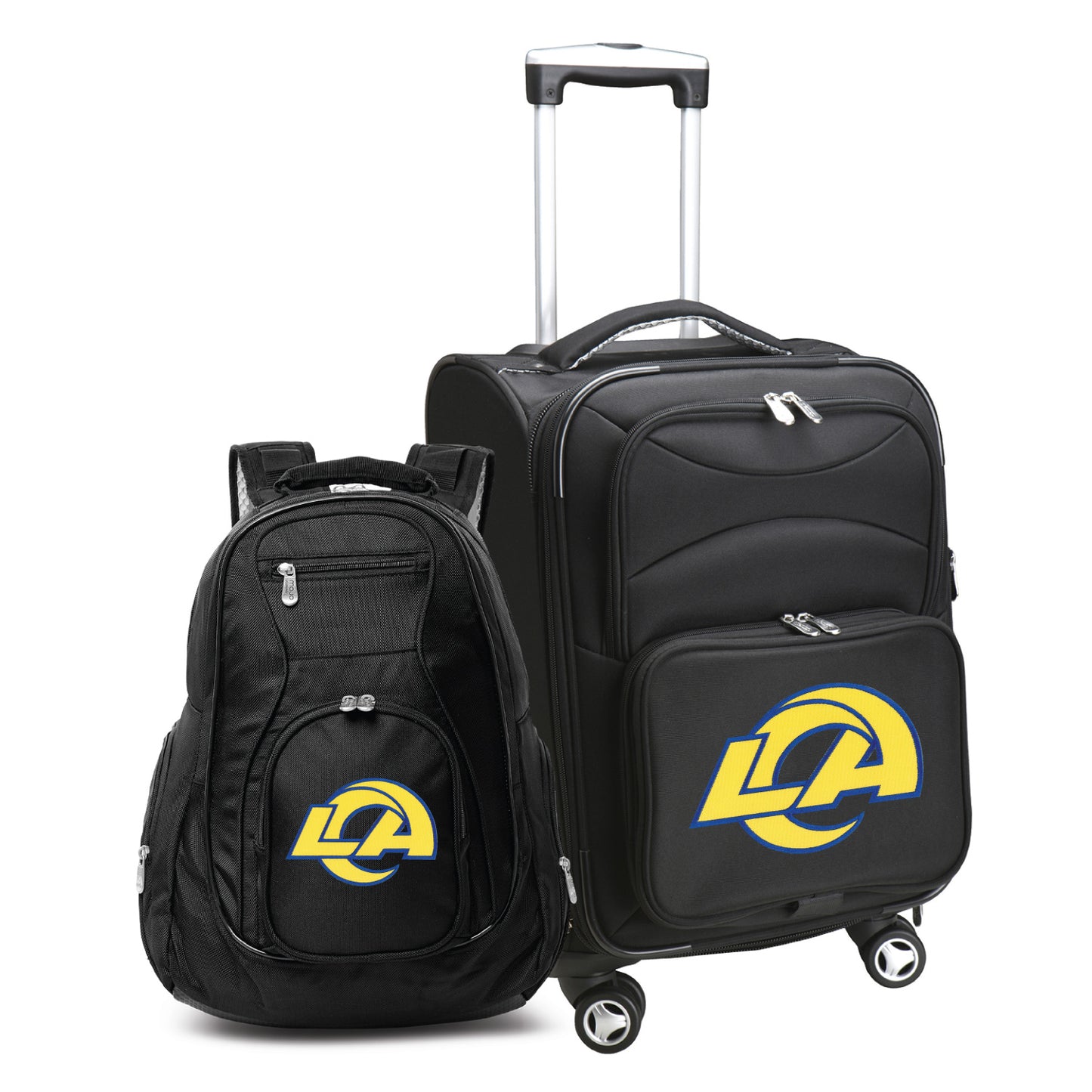 Los Angeles Rams Spinner Carry-On Luggage and Backpack Set