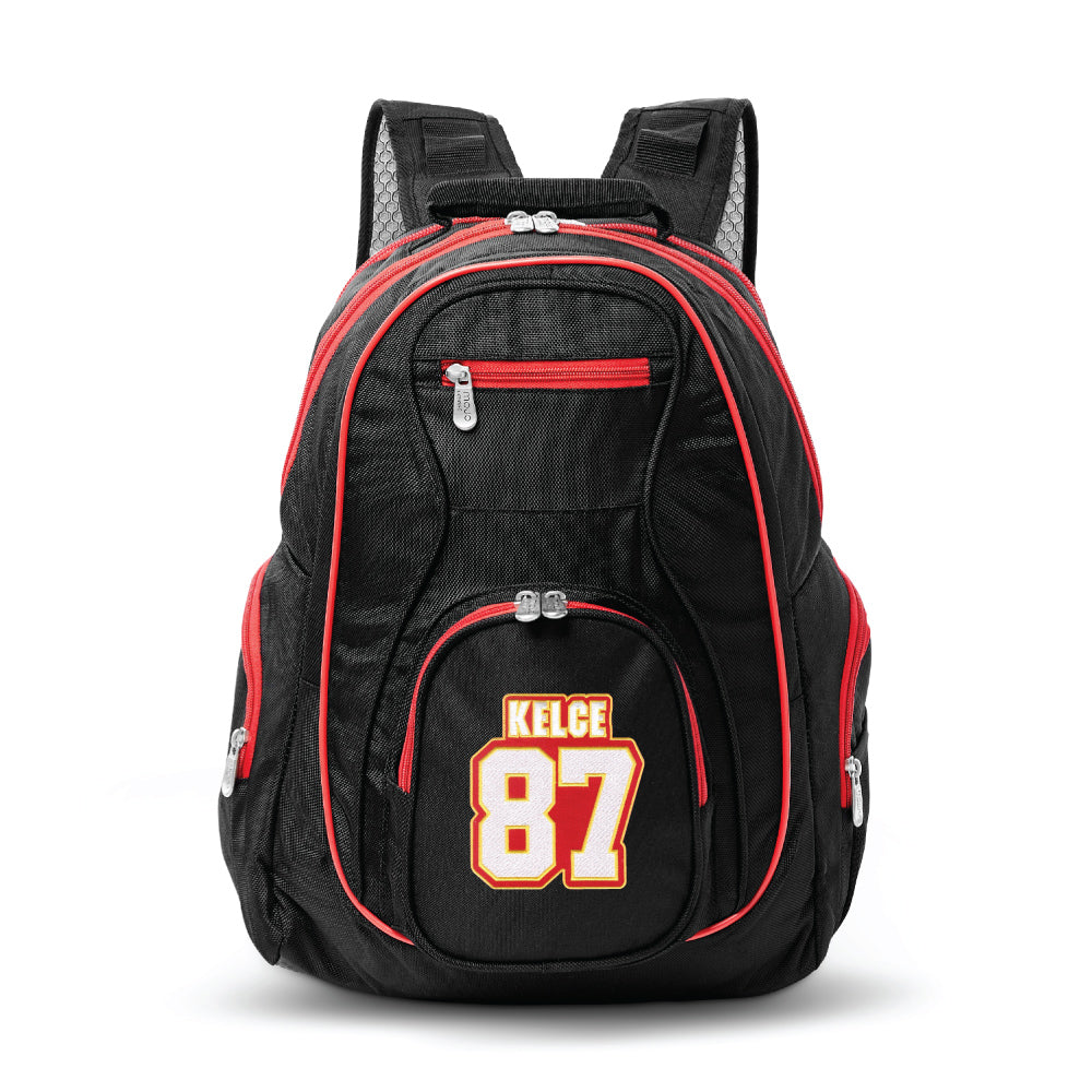 Kansas City Chiefs Travis Kelce Premium Backpack with Red Trim