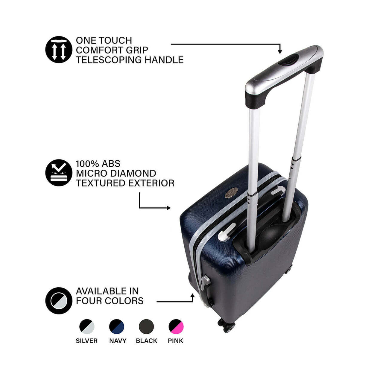 New York Giants 20" Navy Domestic Carry-on Spinner