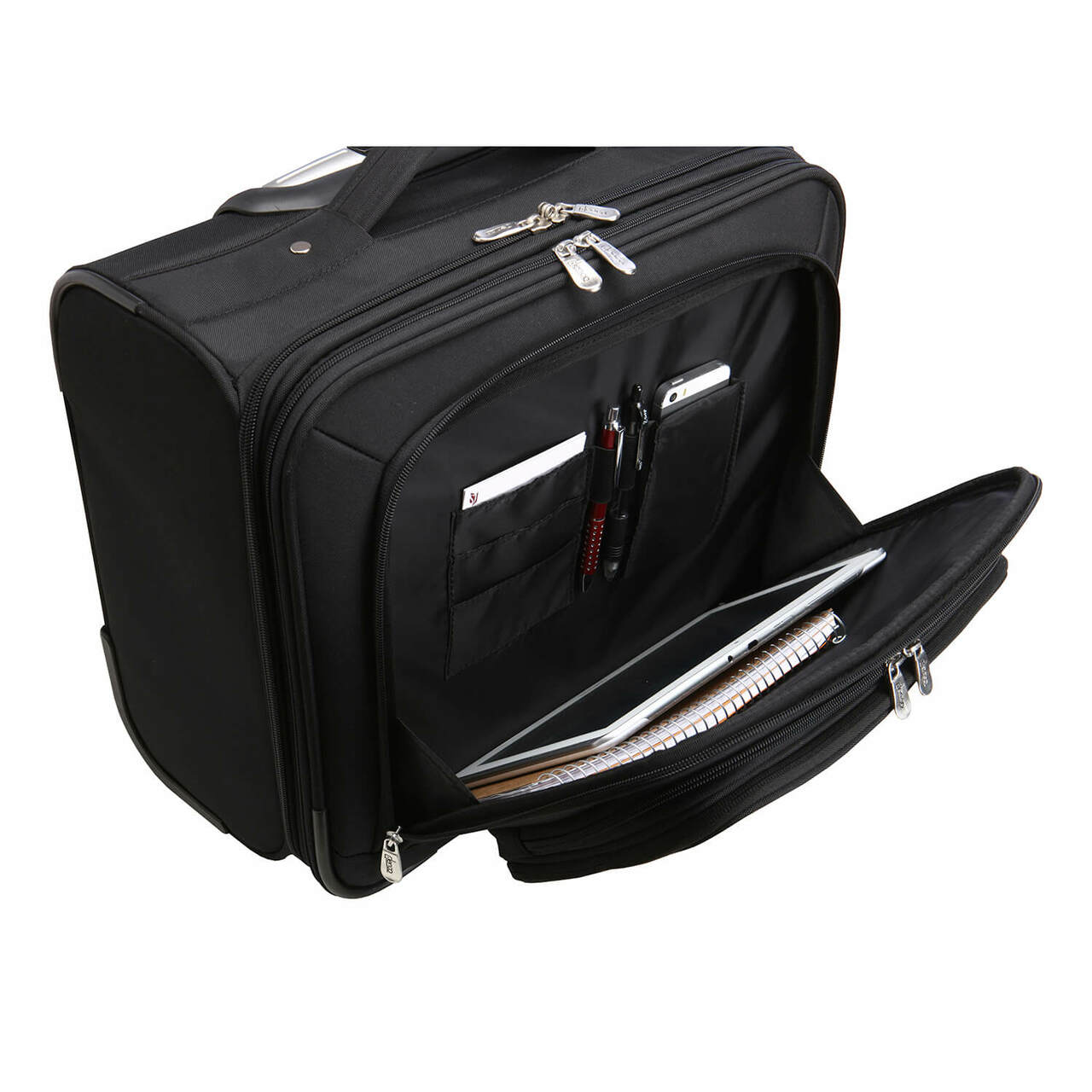 Washington State Cougars 14" Black Wheeled Laptop Overnighter