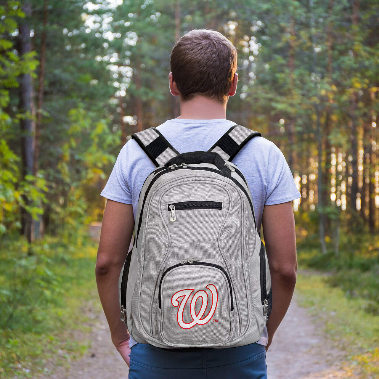 Washington Nationals Laptop Backpack in Gray