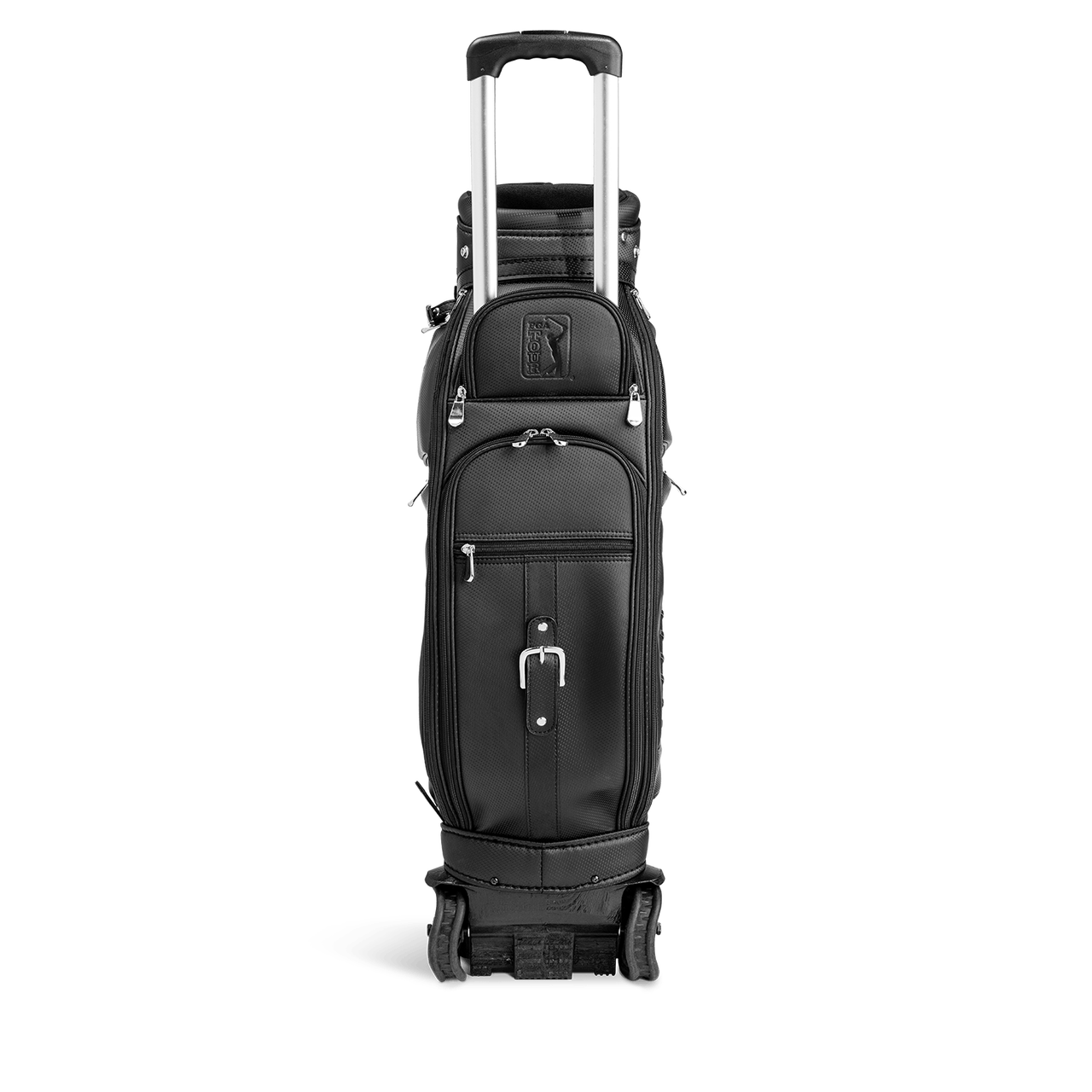PGA Tour Golf Bag Black with Travel Cover and Shark Wheels