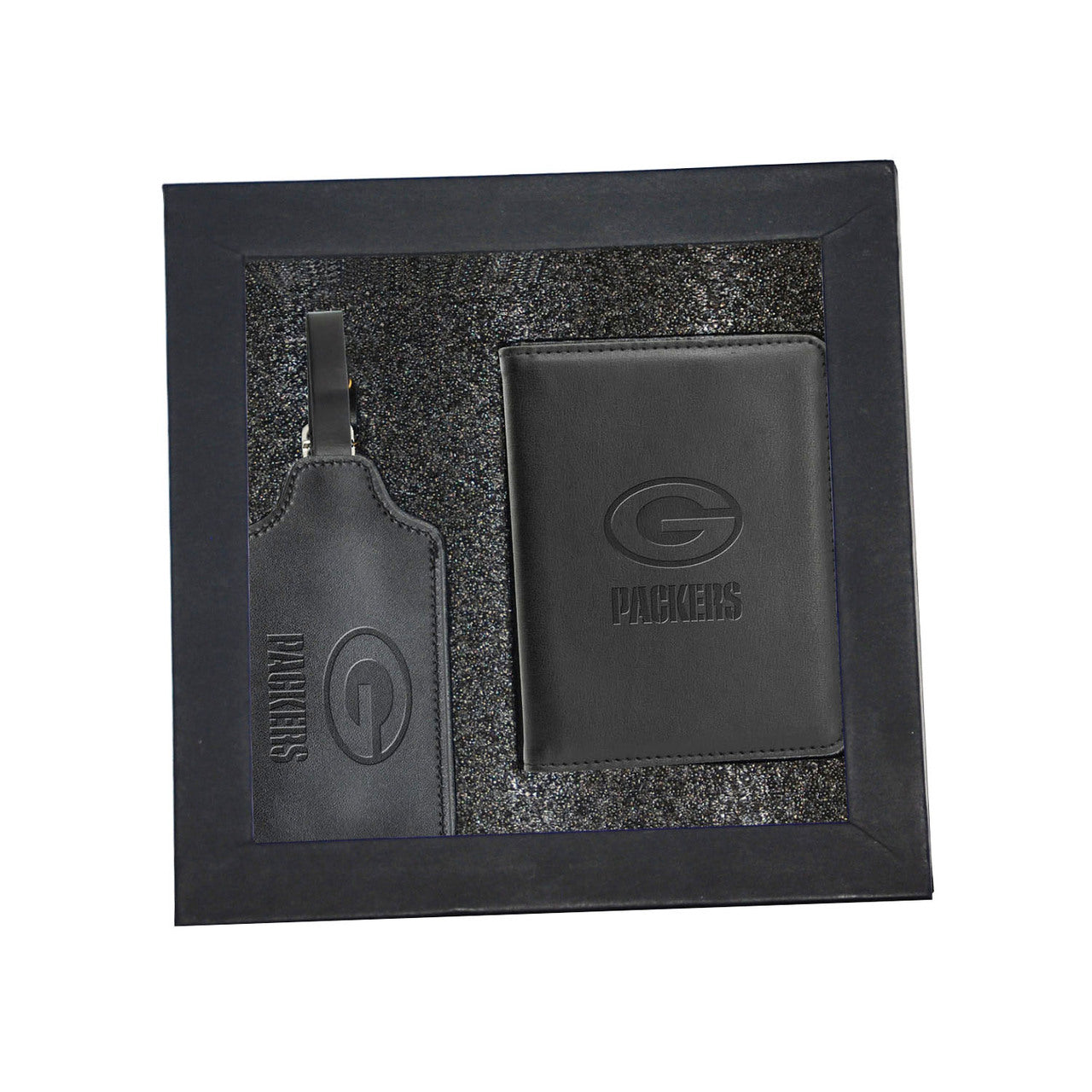 Packers Leather Bag Tag Set