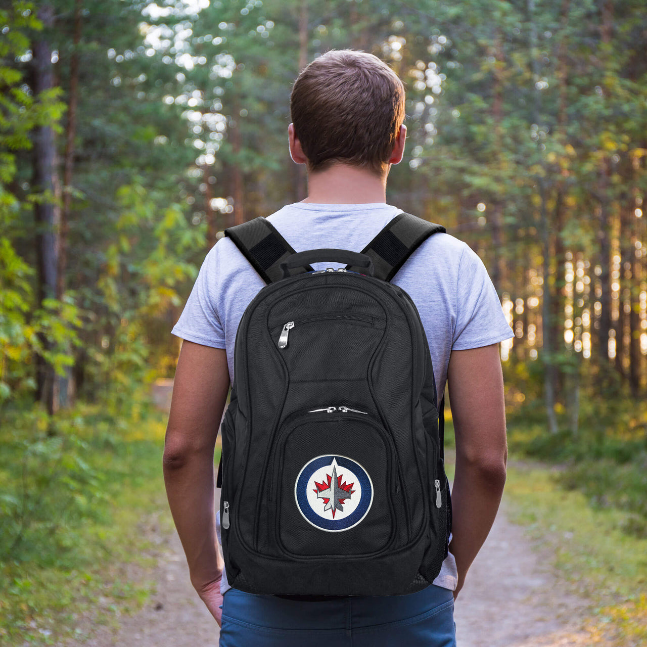 Winnipeg Jets Laptop Backpack Black