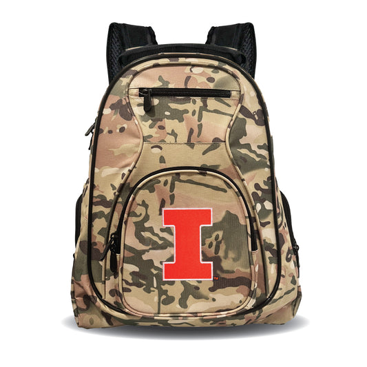 Illinois Camo Backpack | Illinois Fighting Illini Laptop Camo Backpack