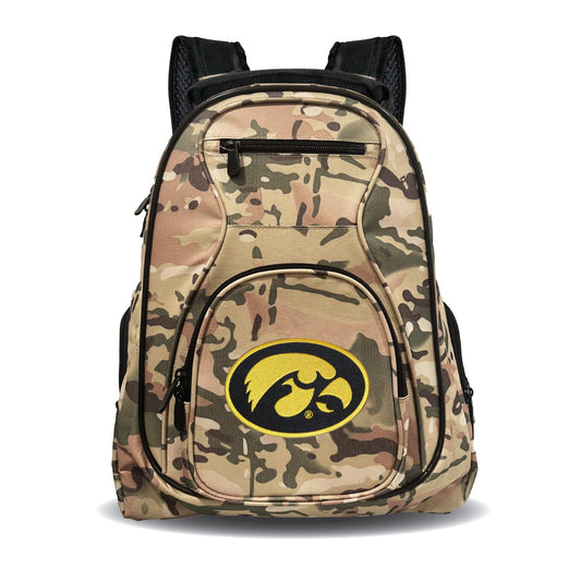 Iowa Hawkeyes Camo Backpack | Iowa Hawkeyes Laptop Camo Backpack
