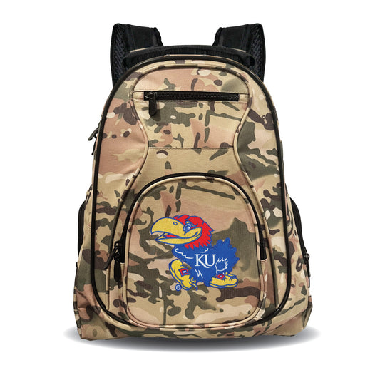 Kansas Camo Backpack | Kansas Jayhawks Laptop Camo Backpack