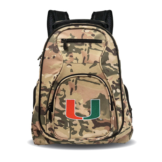Miami Hurricanes Camo Backpack | Miami Hurricanes Laptop Camo Backpack