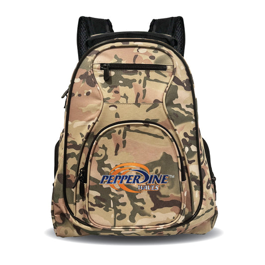 Waves Camo Backpack | Pepperdine Waves Laptop Camo Backpack