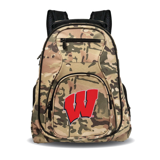Badgers Camo Backpack | Wisconsin Badgers Laptop Camo Backpack