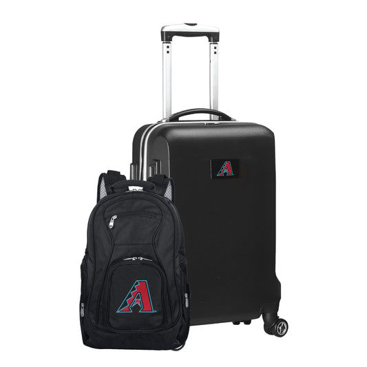 Arizona Diamondbacks Deluxe 2-Piece Backpack and Carry on Set in Black