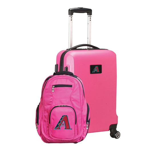 Arizona Diamondbacks Deluxe 2-Piece Backpack and Carry on Set in Pink