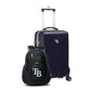 Tampa Bay Rays Deluxe 2-Piece Backpack and Carry on Set in Black
