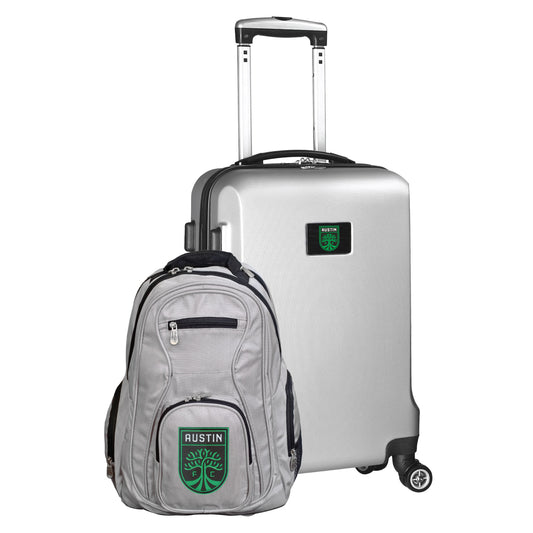 Austin FC Deluxe 2 Piece Backpack & Carry-On Set -SILVER