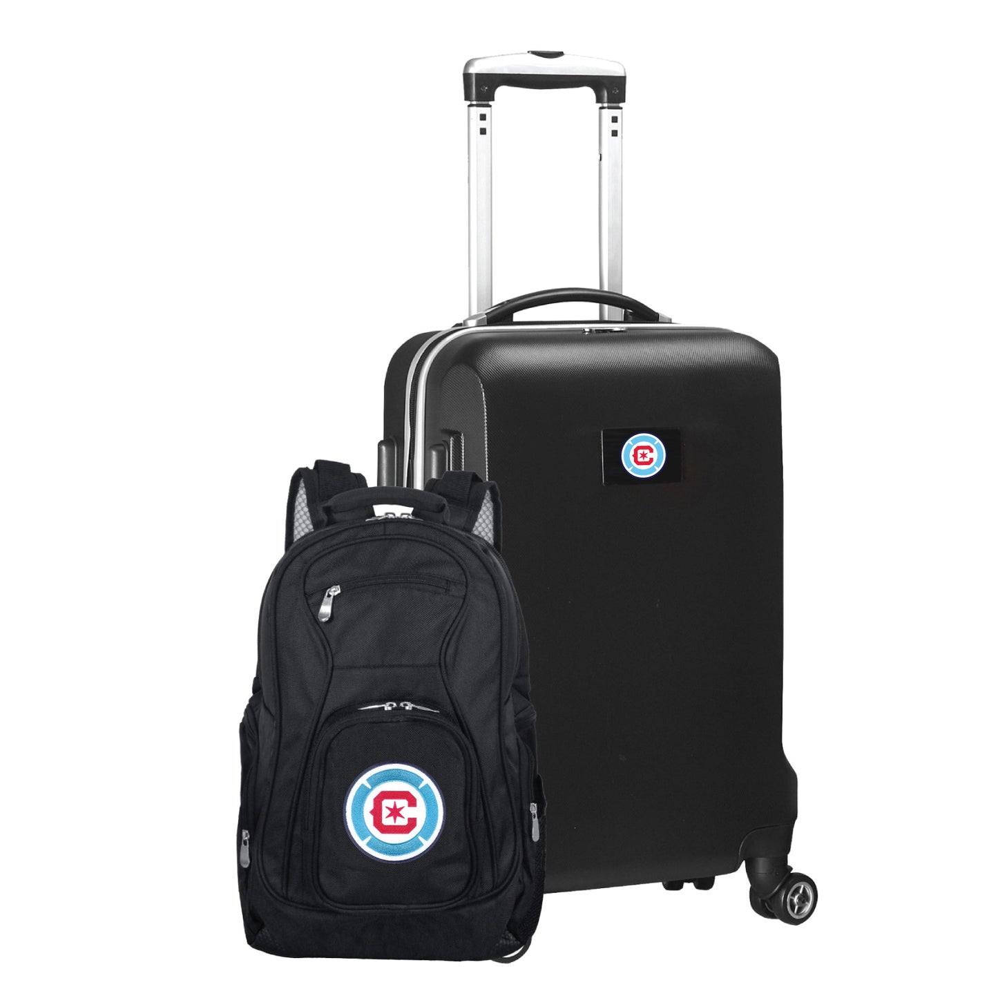 Chicago Fire FC Deluxe 2 Piece Backpack & Carry-On Set -BLACK