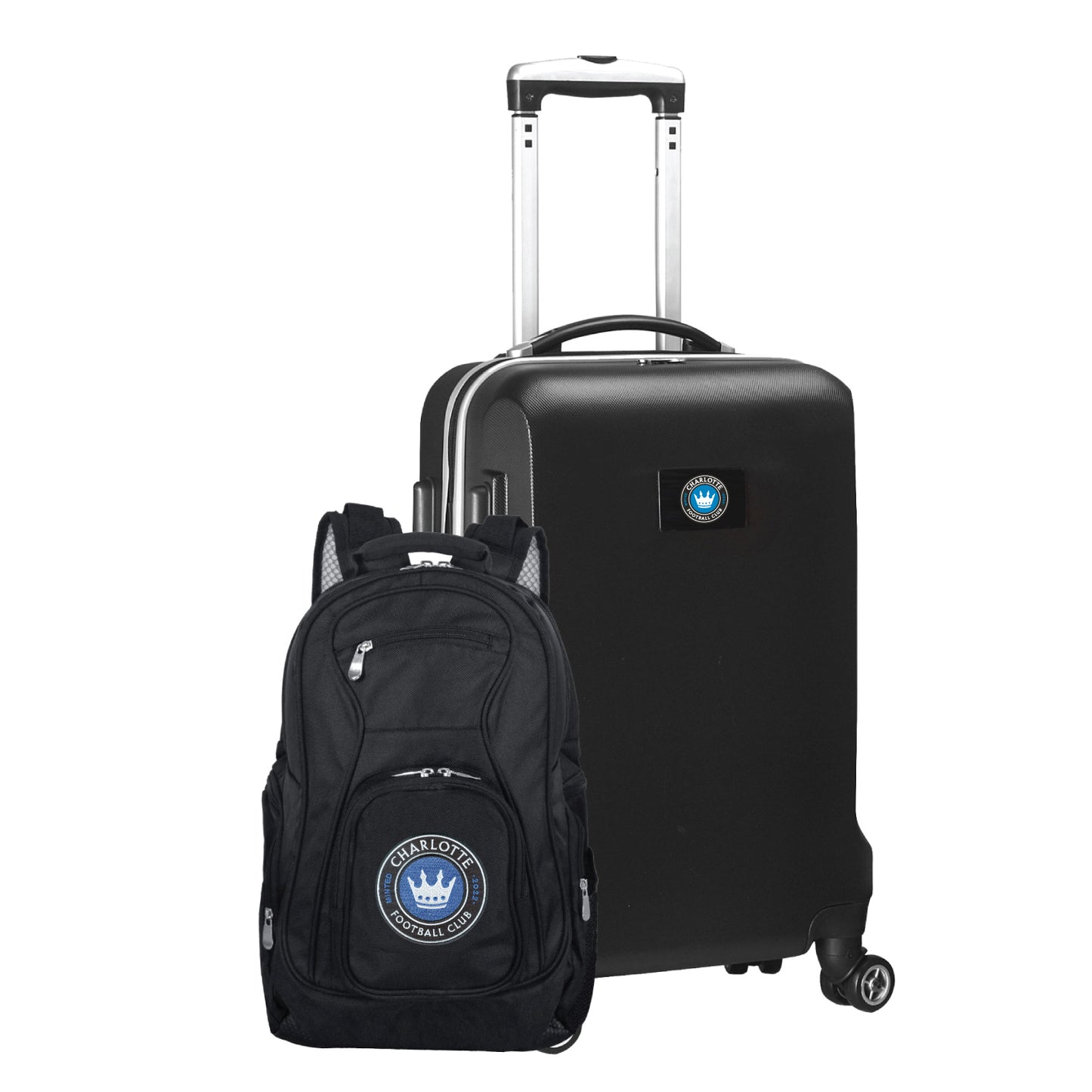 Charlotte FC Deluxe 2 Piece Backpack & Carry-On Set -BLACK