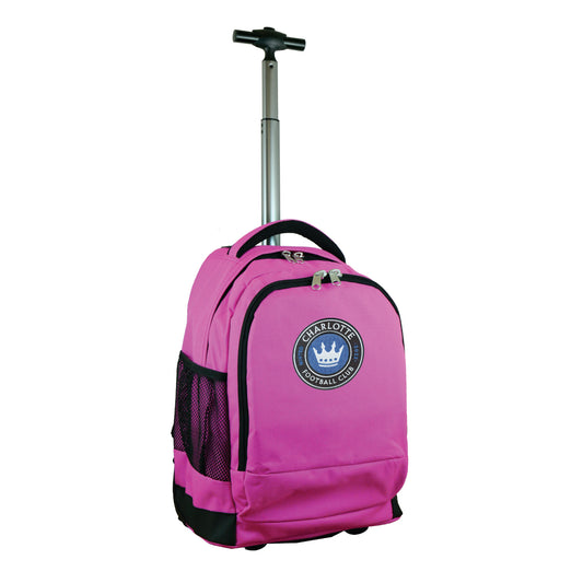 Charlotte FC 19" Premium Wheeled Backpack-Pink