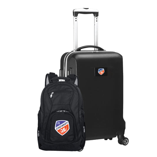 FC Cincinnati Deluxe 2 Piece Backpack & Carry-On Set -BLACK