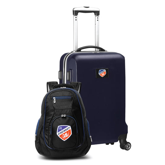 FC Cincinnati Deluxe 2 Piece Backpack & Carry-On Set -NAVY