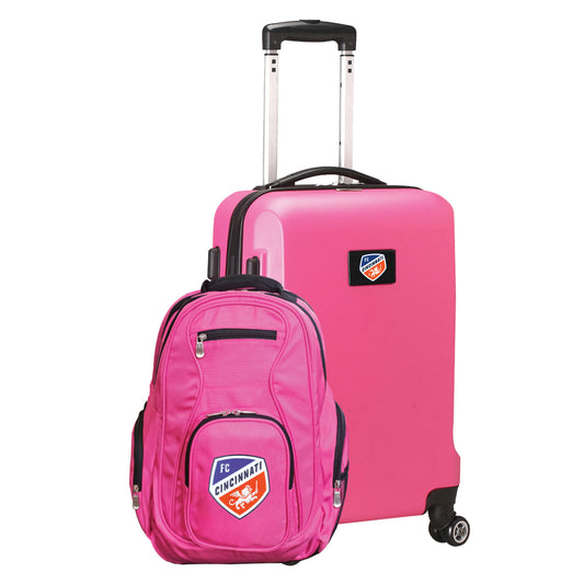 FC Cincinnati Deluxe 2 Piece Backpack & Carry-On Set -PINK