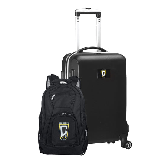 Columbus Crew Deluxe 2 Piece Backpack & Carry-On Set -BLACK