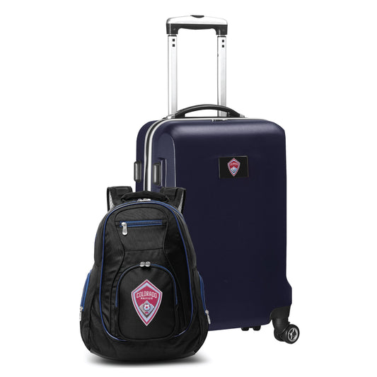 Colorado Rapids Deluxe 2 Piece Backpack & Carry-On Set -NAVY