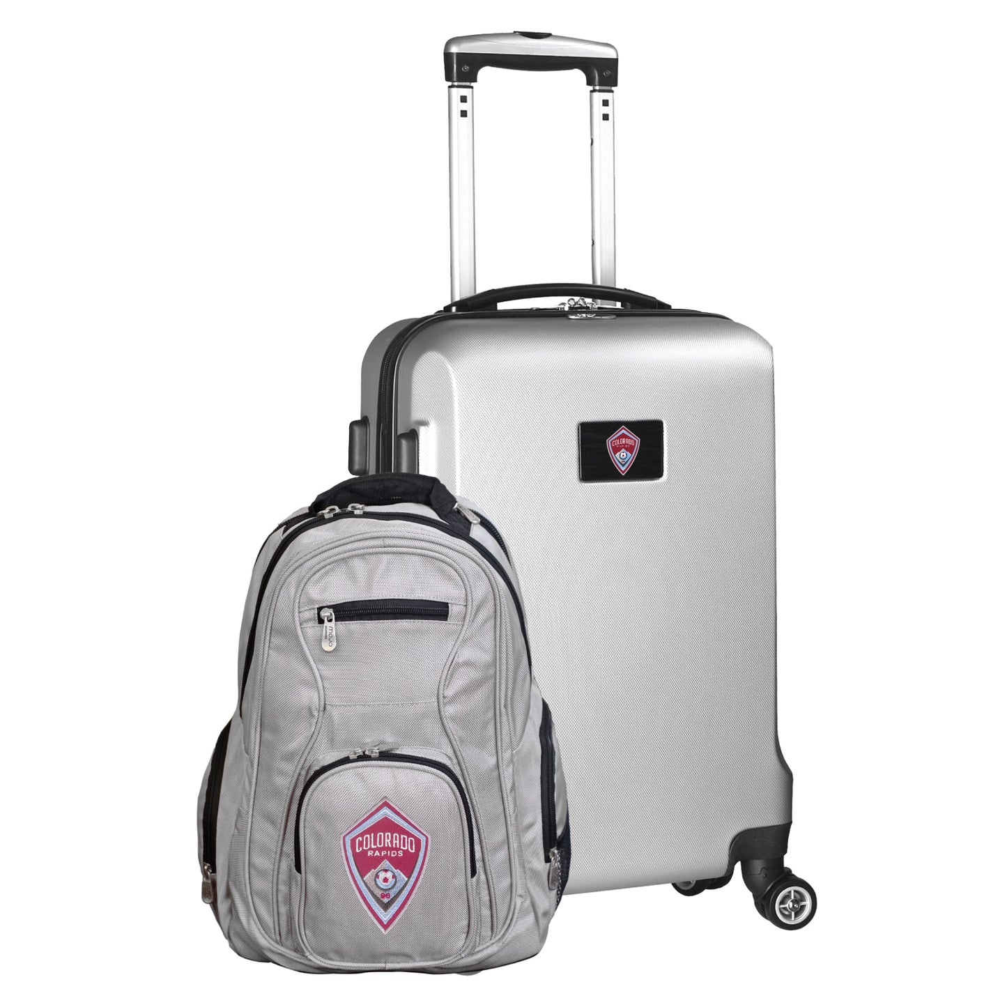 Colorado Rapids Deluxe 2 Piece Backpack & Carry-On Set -SILVER