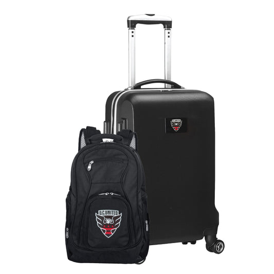 D.C. United Deluxe 2 Piece Backpack & Carry-On Set -BLACK