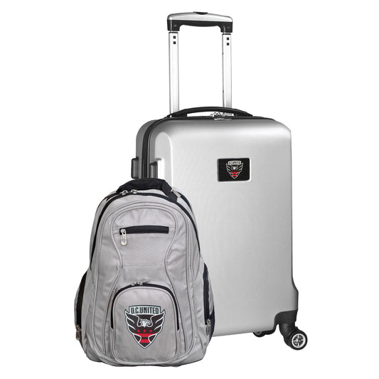 D.C. United Deluxe 2 Piece Backpack & Carry-On Set -SILVER