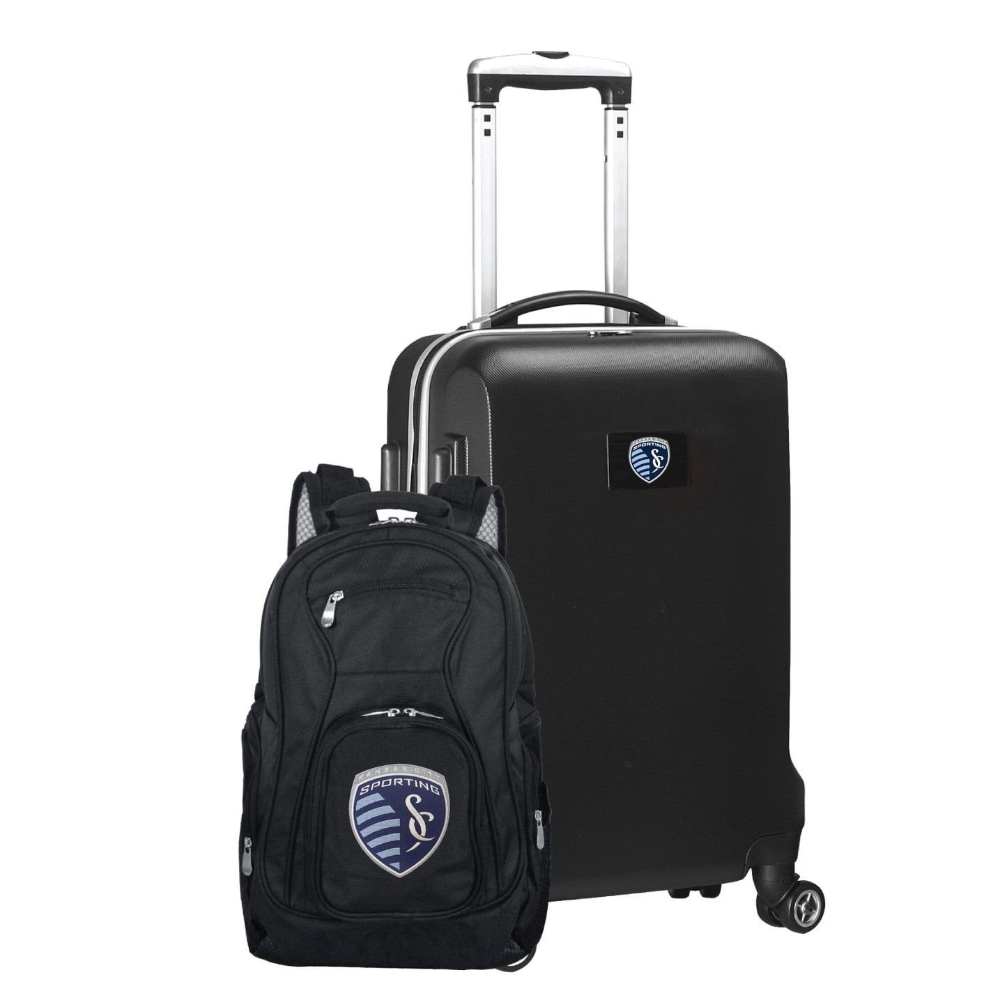 Sporting Kansas City Deluxe 2 Piece Backpack & Carry-On Set -BLACK