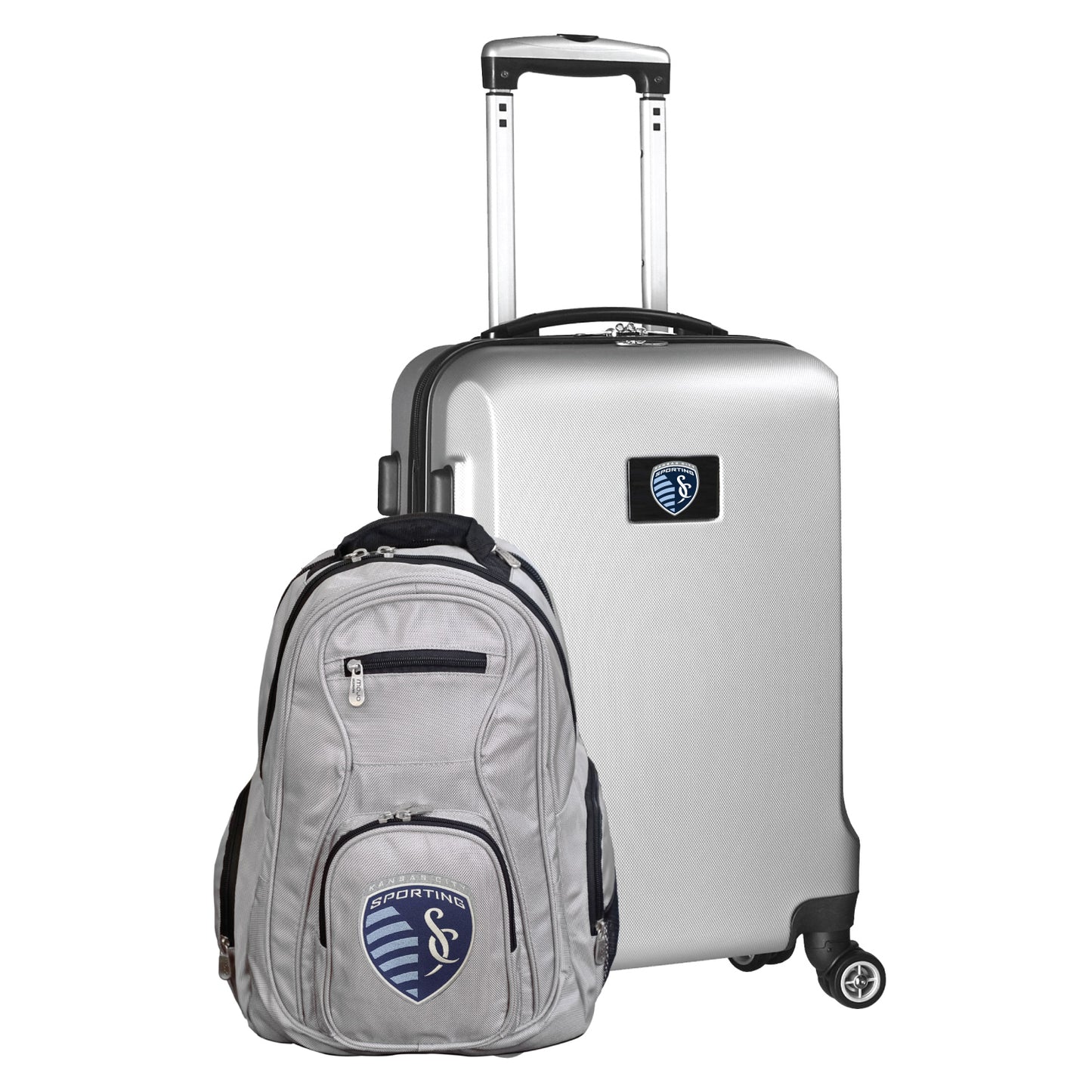 Sporting Kansas City Deluxe 2 Piece Backpack & Carry-On Set -SILVER