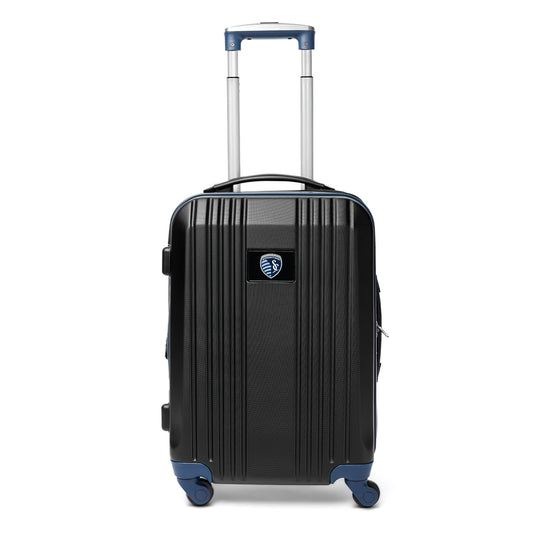 Sporting Kansas City 21" Two-Tone Carry On Spinner Luggage- NAVY