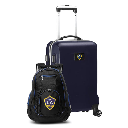 LA Galaxy Deluxe 2 Piece Backpack & Carry-On Set -NAVY