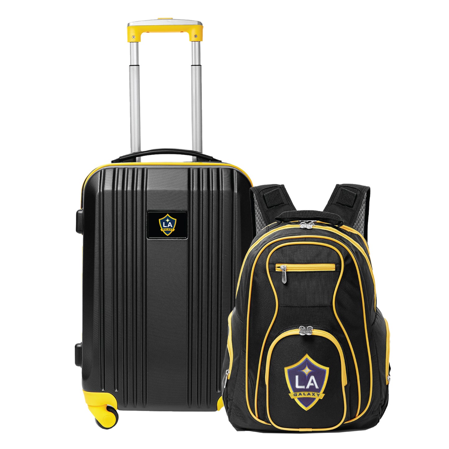 LA Galaxy Premium 2-Piece Backpack & Carry-On Set- YELLOW