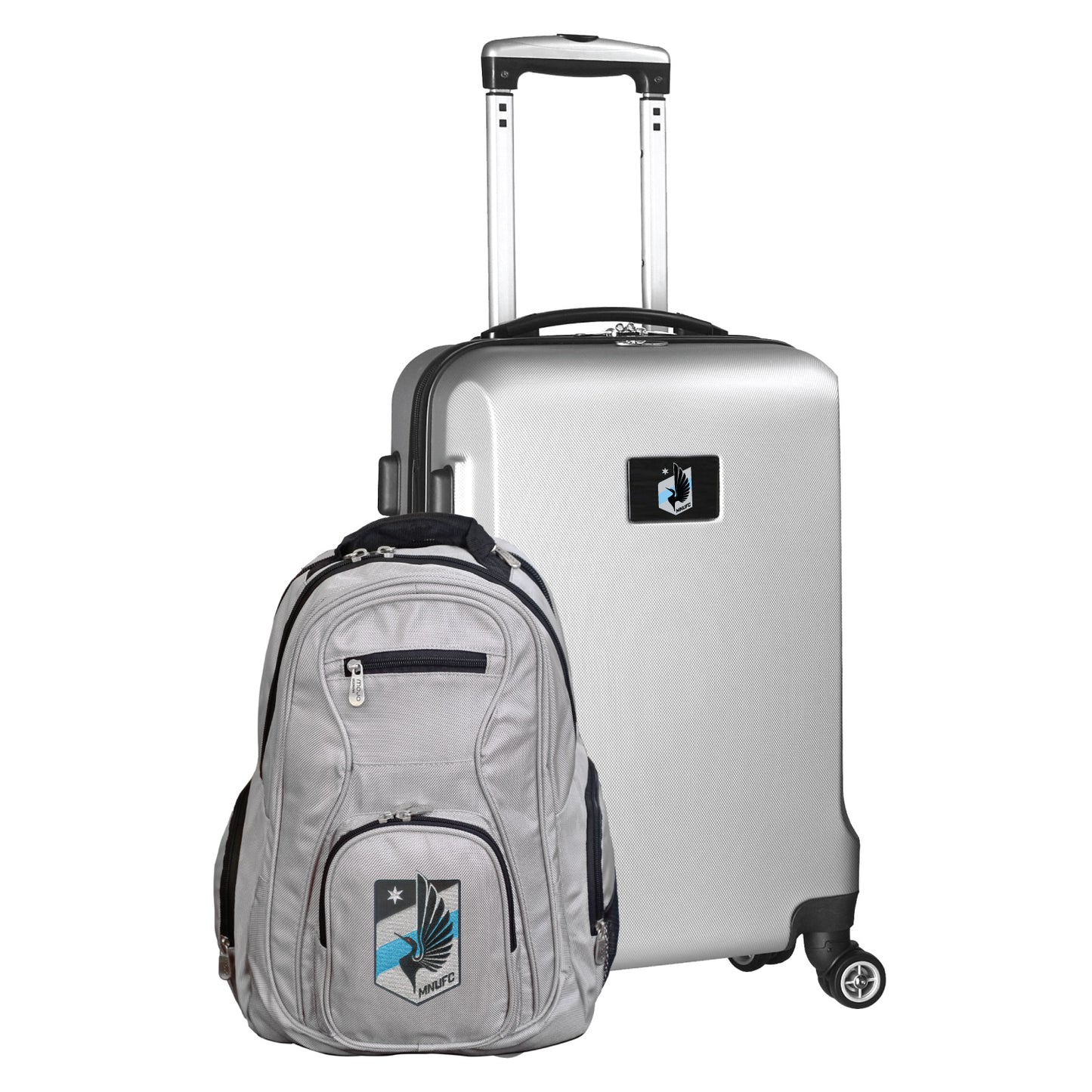 Minnesota United FC Deluxe 2 Piece Backpack & Carry-On Set -SILVER