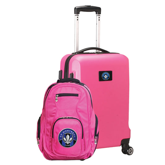 CF Montréal Deluxe 2 Piece Backpack & Carry-On Set -PINK