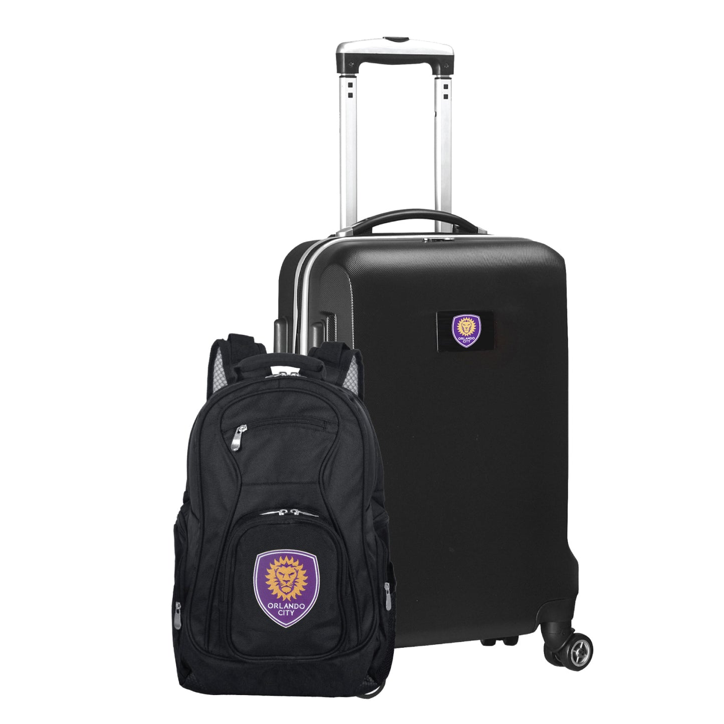 Orlando City SC Deluxe 2 Piece Backpack & Carry-On Set -BLACK