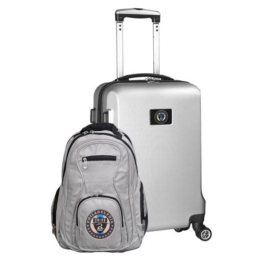 Philadelphia Union Deluxe 2 Piece Backpack & Carry-On Set -SILVER