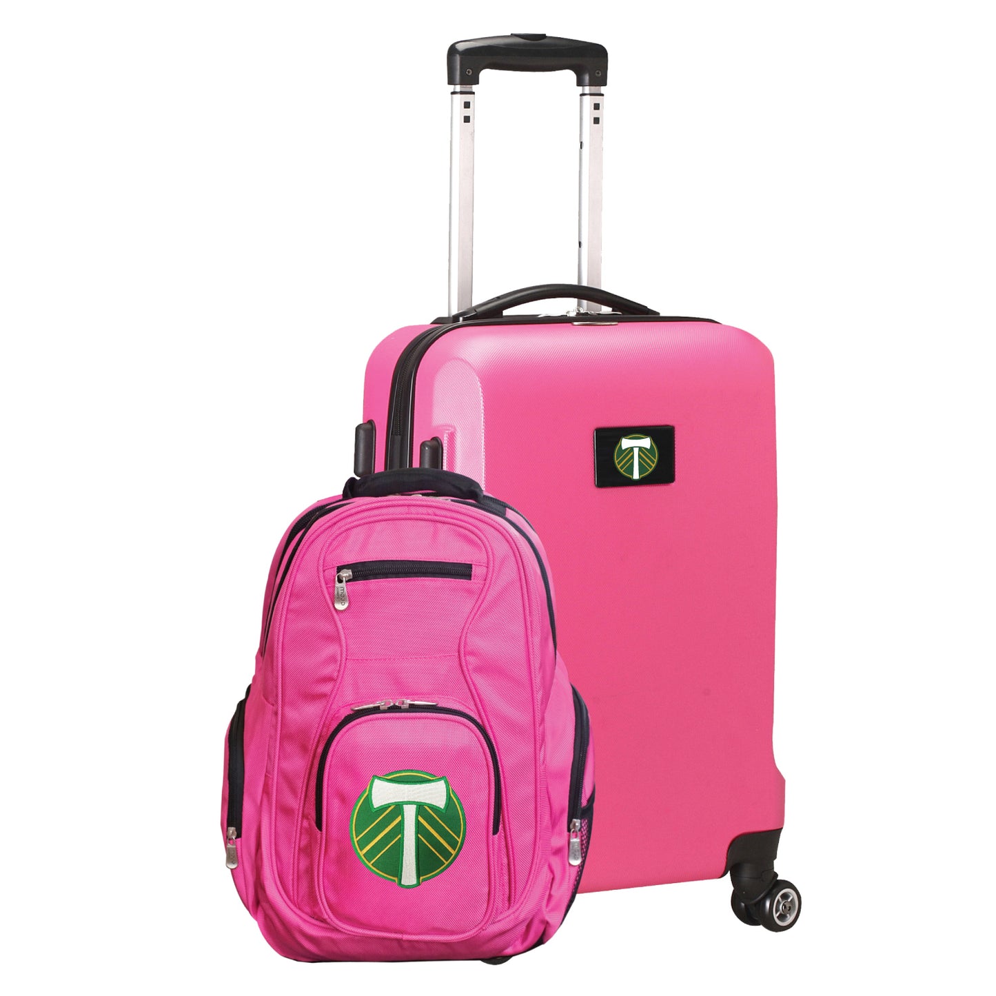 Portland Timbers Deluxe 2 Piece Backpack & Carry-On Set -PINK