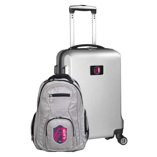 St. Louis City SC Deluxe 2 Piece Backpack & Carry-On Set -SILVER