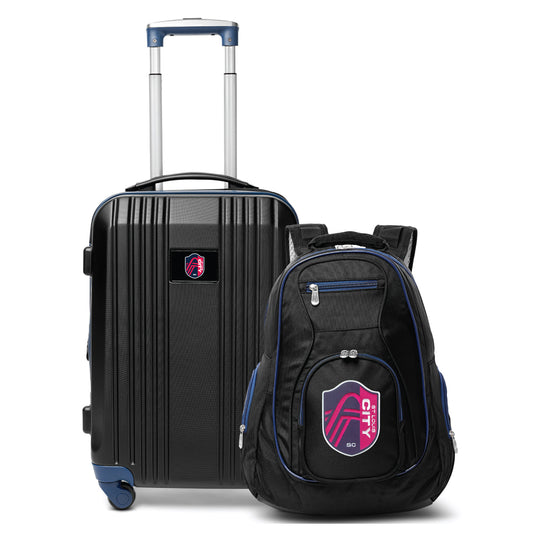 St. Louis City SC Premium 2-Piece Backpack & Carry-On Set- NAVY