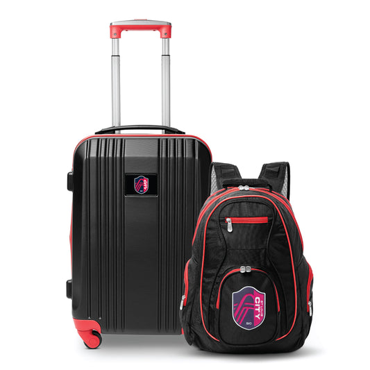 St. Louis City SC Premium 2-Piece Backpack & Carry-On Set- RED