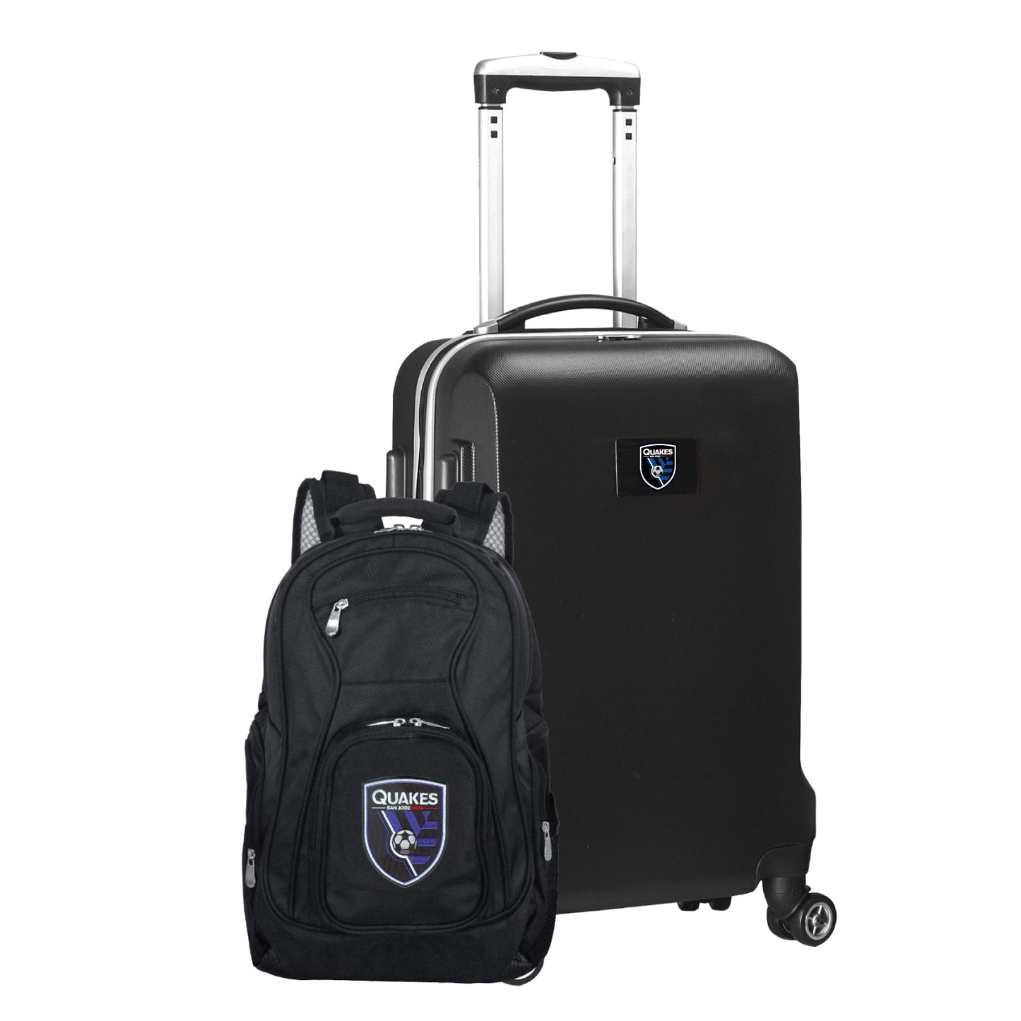 San Jose Earthquakes Deluxe 2 Piece Backpack & Carry-On Set -BLACK