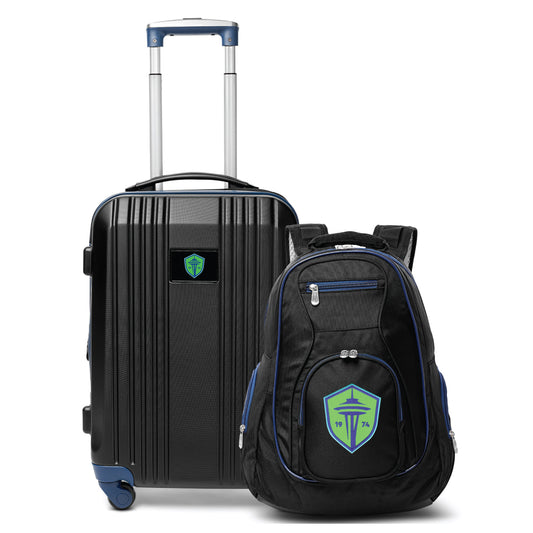 Seattle Sounders FC Premium 2-Piece Backpack & Carry-On Set- NAVY