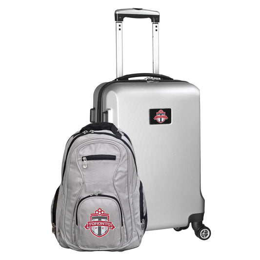 Toronto FC Deluxe 2 Piece Backpack & Carry-On Set -SILVER