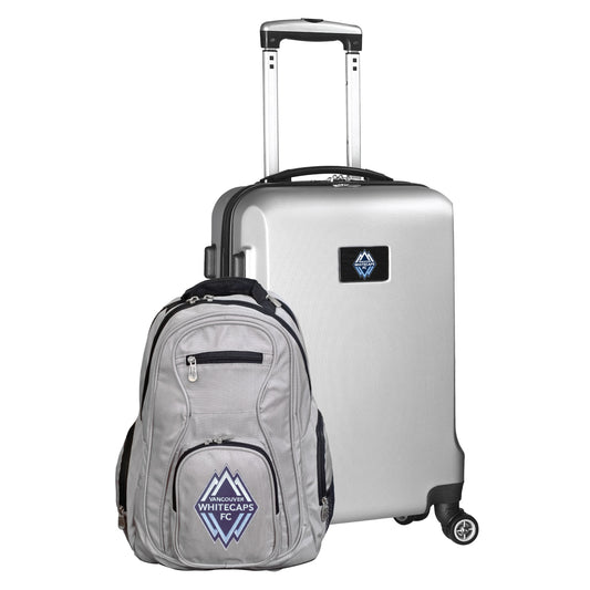 Vancouver Whitecaps FC Deluxe 2 Piece Backpack & Carry-On Set -SILVER