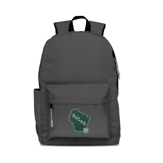 Milwaukee Bucks Campus Laptop Backpack - Gray