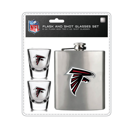 Atlanta Falcons Flask Set - 1 Flask and 2 Shot Glass Set
